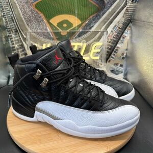 Jordan 12 Retro Playoff Black/White/Varsity Red Mens Sz 11.5
